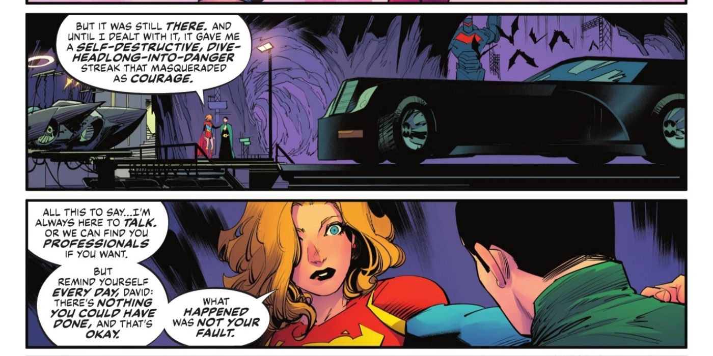 Supergirl tröstar Boy Thunder